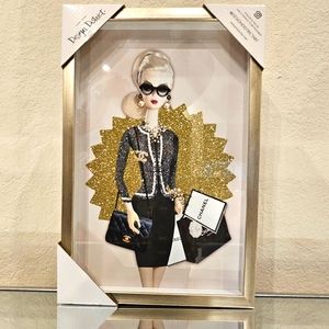 Design District Vintage Barbie Framed Wall Art Print Wearing Chanel